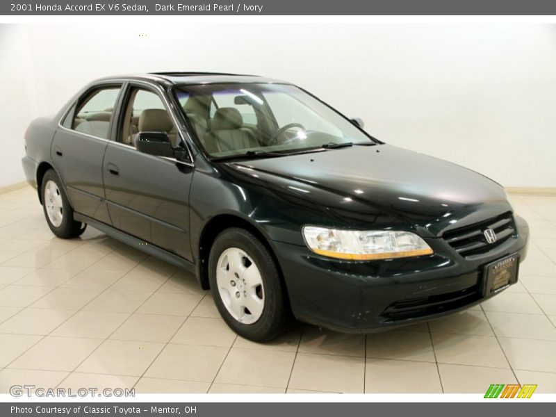 Dark Emerald Pearl / Ivory 2001 Honda Accord EX V6 Sedan