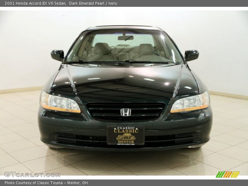 Dark Emerald Pearl / Ivory 2001 Honda Accord EX V6 Sedan