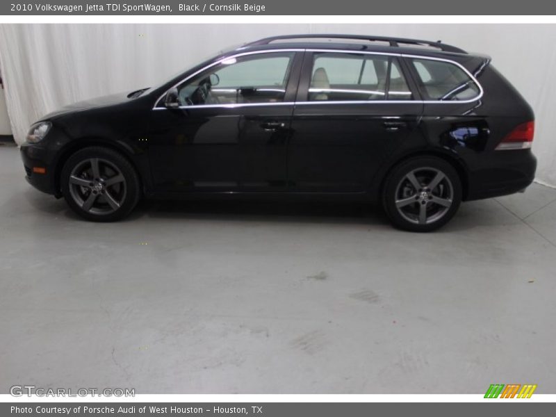 Black / Cornsilk Beige 2010 Volkswagen Jetta TDI SportWagen