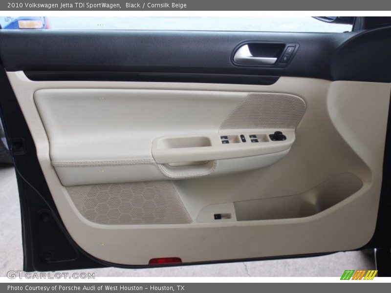 Black / Cornsilk Beige 2010 Volkswagen Jetta TDI SportWagen