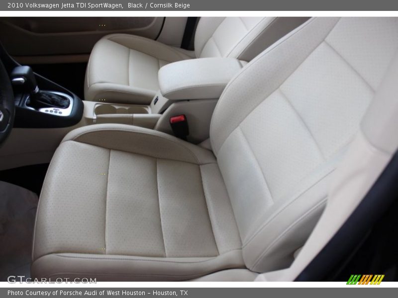 Black / Cornsilk Beige 2010 Volkswagen Jetta TDI SportWagen