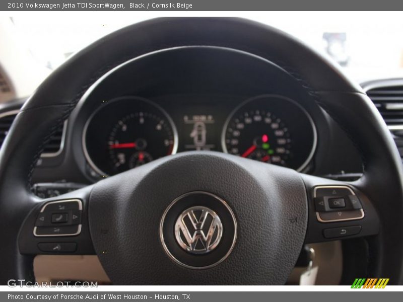Black / Cornsilk Beige 2010 Volkswagen Jetta TDI SportWagen