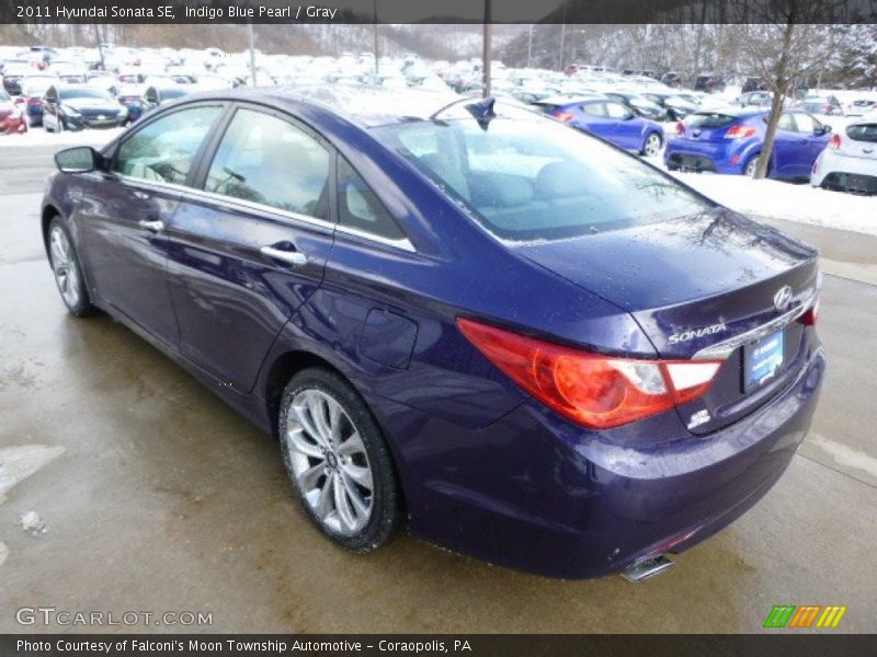 Indigo Blue Pearl / Gray 2011 Hyundai Sonata SE