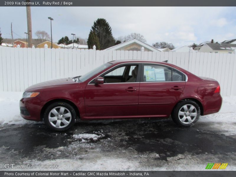 Ruby Red / Beige 2009 Kia Optima LX