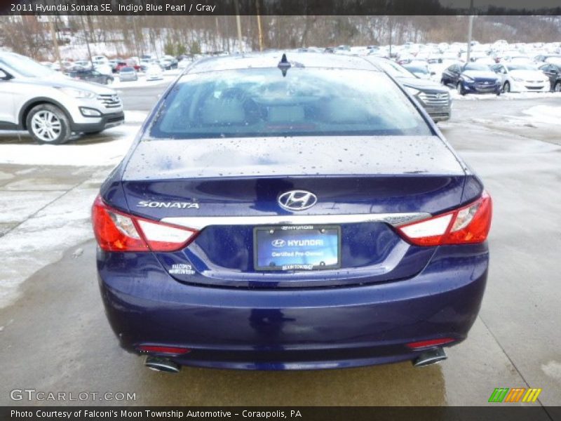 Indigo Blue Pearl / Gray 2011 Hyundai Sonata SE