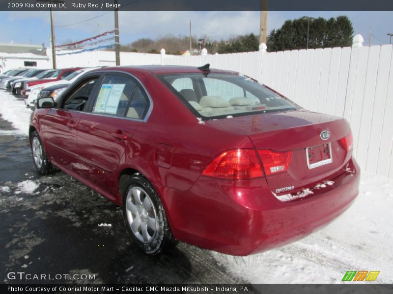 Ruby Red / Beige 2009 Kia Optima LX