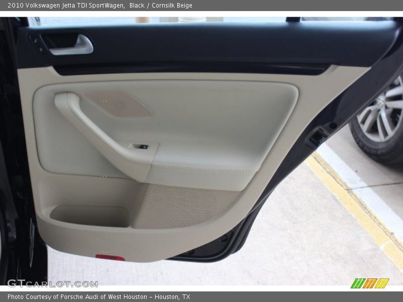Black / Cornsilk Beige 2010 Volkswagen Jetta TDI SportWagen