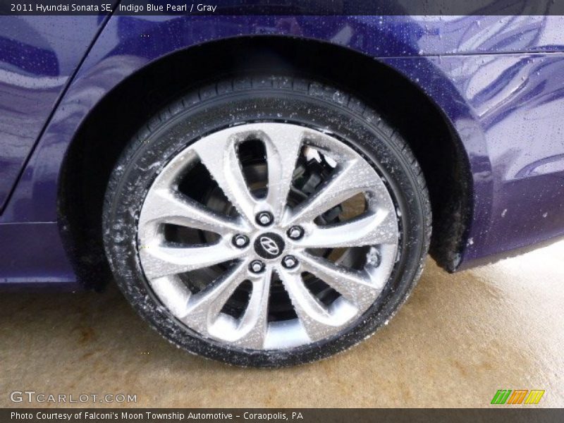 Indigo Blue Pearl / Gray 2011 Hyundai Sonata SE