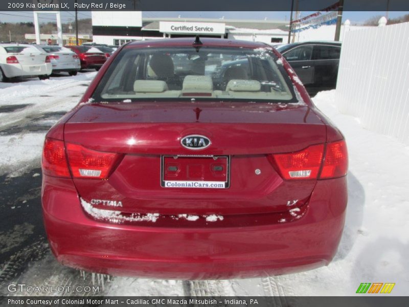 Ruby Red / Beige 2009 Kia Optima LX
