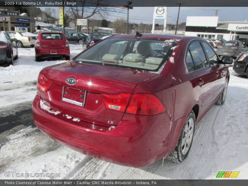 Ruby Red / Beige 2009 Kia Optima LX