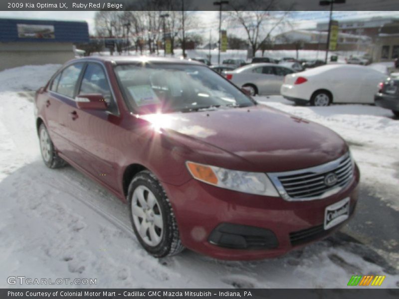 Ruby Red / Beige 2009 Kia Optima LX