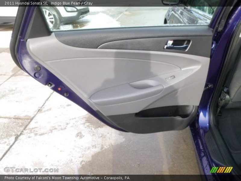 Indigo Blue Pearl / Gray 2011 Hyundai Sonata SE