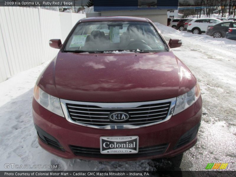 Ruby Red / Beige 2009 Kia Optima LX