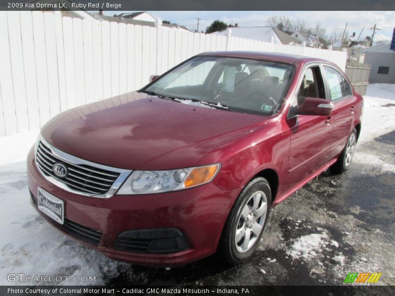 Ruby Red / Beige 2009 Kia Optima LX