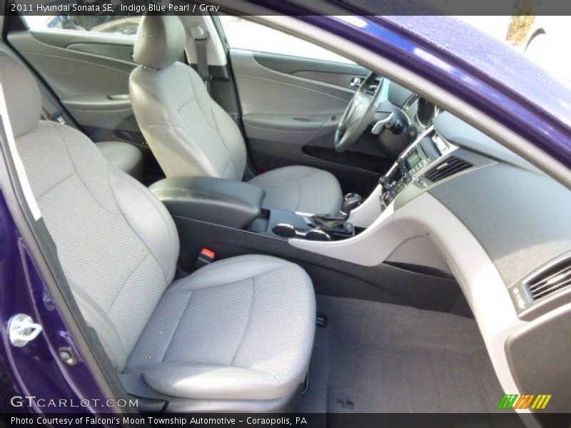 Indigo Blue Pearl / Gray 2011 Hyundai Sonata SE