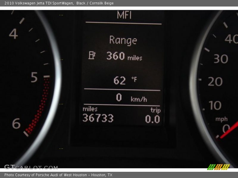 Black / Cornsilk Beige 2010 Volkswagen Jetta TDI SportWagen