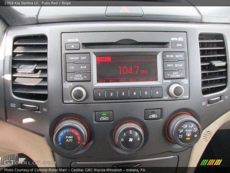Ruby Red / Beige 2009 Kia Optima LX