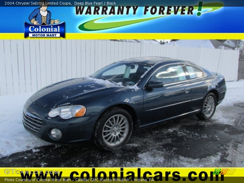 Deep Blue Pearl / Black 2004 Chrysler Sebring Limited Coupe