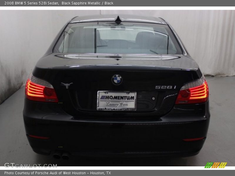 Black Sapphire Metallic / Black 2008 BMW 5 Series 528i Sedan