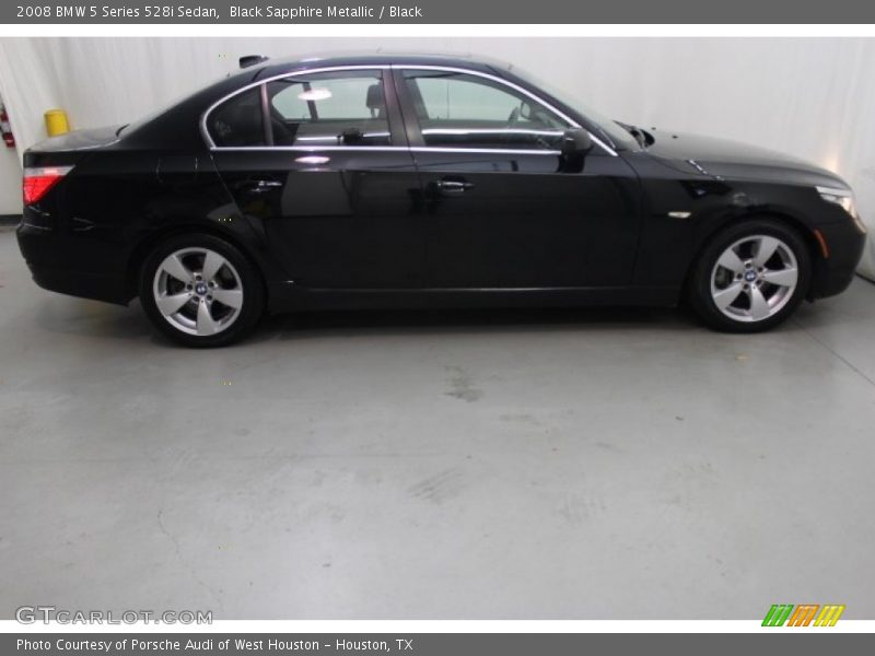 Black Sapphire Metallic / Black 2008 BMW 5 Series 528i Sedan