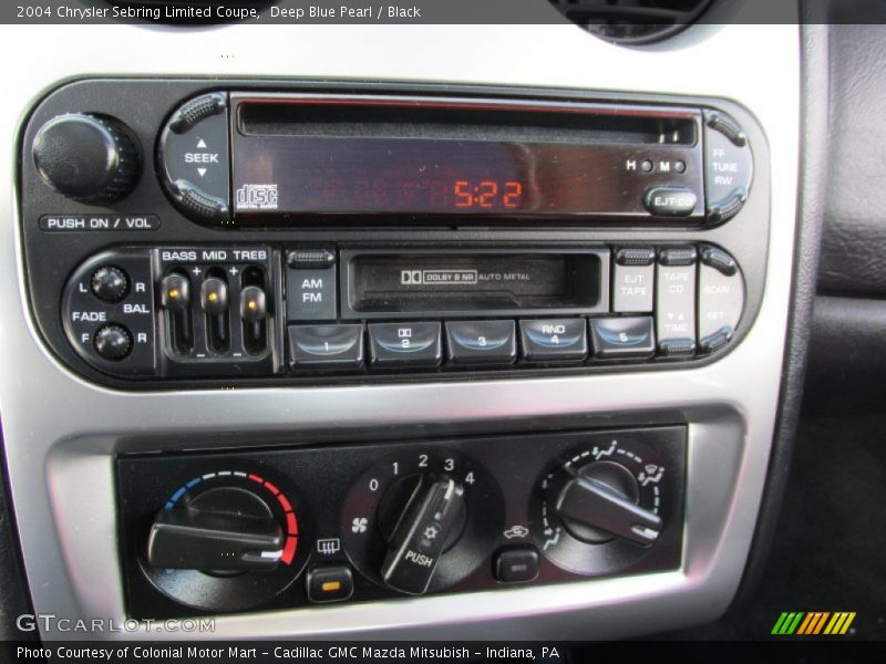 Controls of 2004 Sebring Limited Coupe