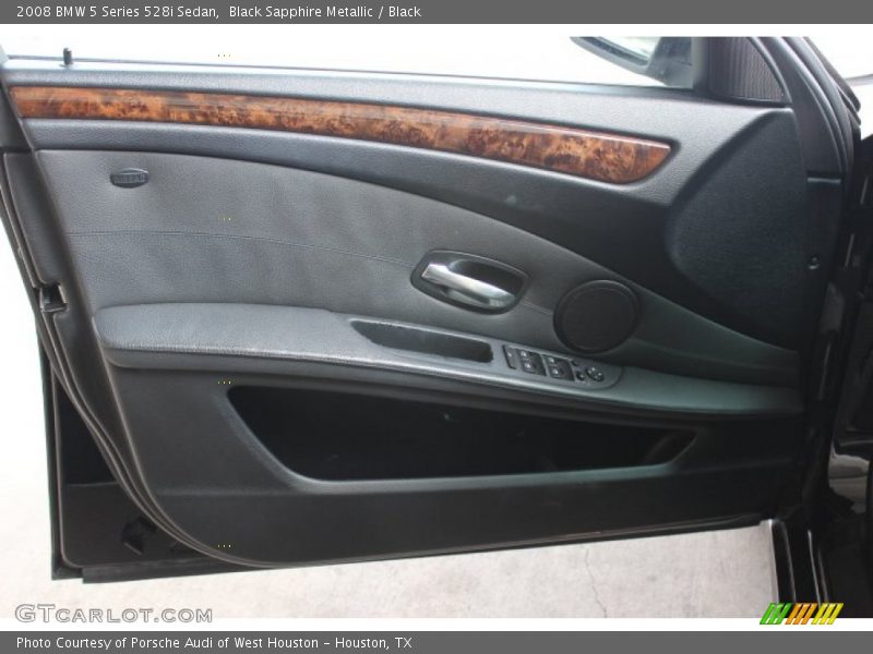 Black Sapphire Metallic / Black 2008 BMW 5 Series 528i Sedan