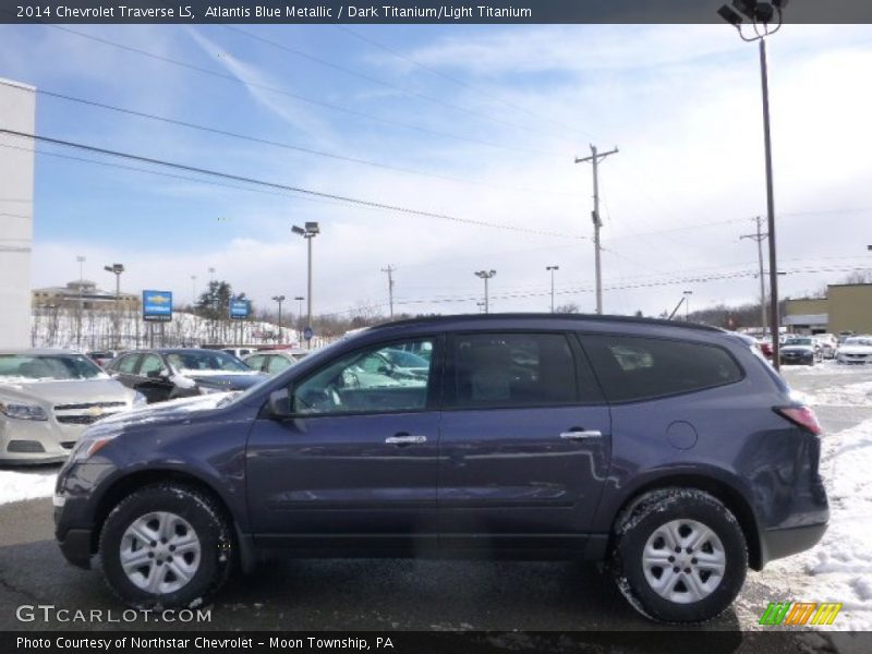 Atlantis Blue Metallic / Dark Titanium/Light Titanium 2014 Chevrolet Traverse LS