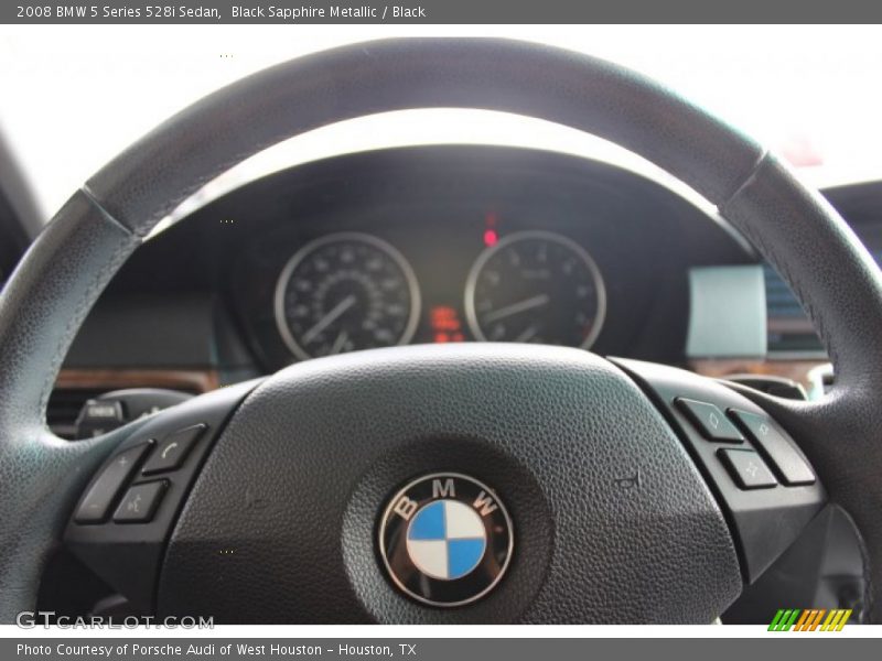 Black Sapphire Metallic / Black 2008 BMW 5 Series 528i Sedan