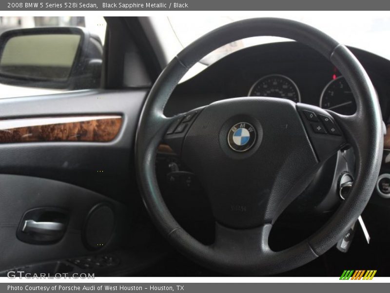 Black Sapphire Metallic / Black 2008 BMW 5 Series 528i Sedan