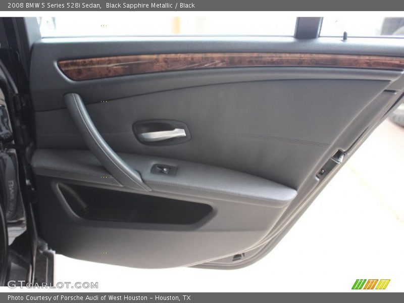 Black Sapphire Metallic / Black 2008 BMW 5 Series 528i Sedan