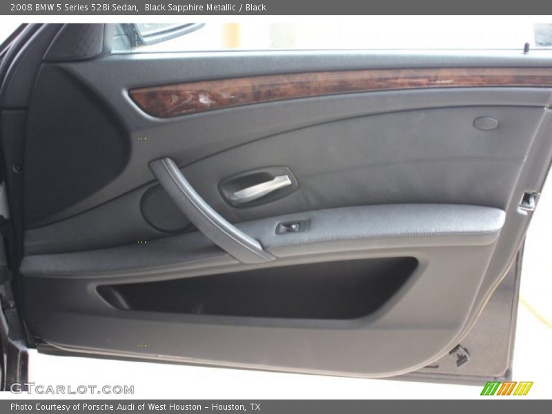 Black Sapphire Metallic / Black 2008 BMW 5 Series 528i Sedan