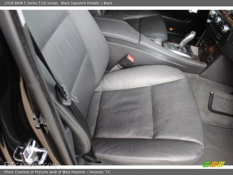Black Sapphire Metallic / Black 2008 BMW 5 Series 528i Sedan