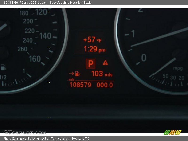 Black Sapphire Metallic / Black 2008 BMW 5 Series 528i Sedan