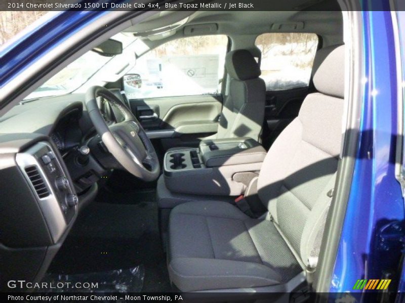 Blue Topaz Metallic / Jet Black 2014 Chevrolet Silverado 1500 LT Double Cab 4x4
