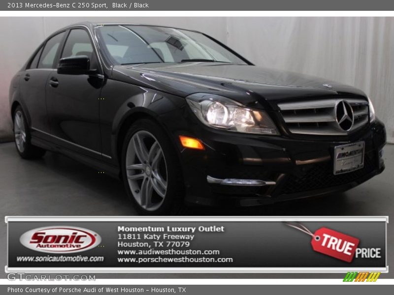 Black / Black 2013 Mercedes-Benz C 250 Sport