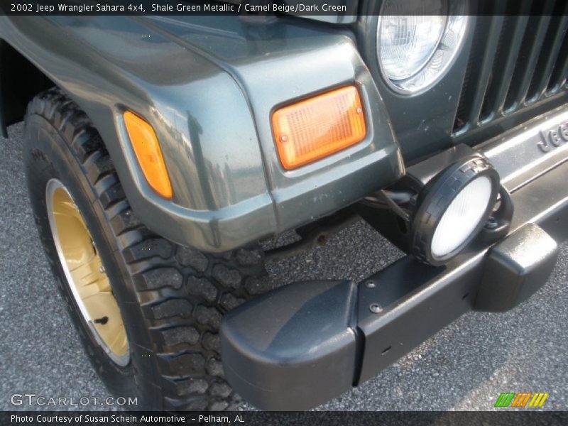Shale Green Metallic / Camel Beige/Dark Green 2002 Jeep Wrangler Sahara 4x4
