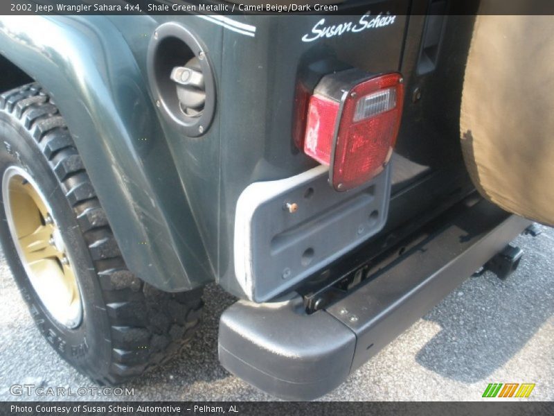 Shale Green Metallic / Camel Beige/Dark Green 2002 Jeep Wrangler Sahara 4x4