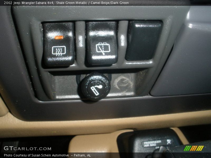 Shale Green Metallic / Camel Beige/Dark Green 2002 Jeep Wrangler Sahara 4x4