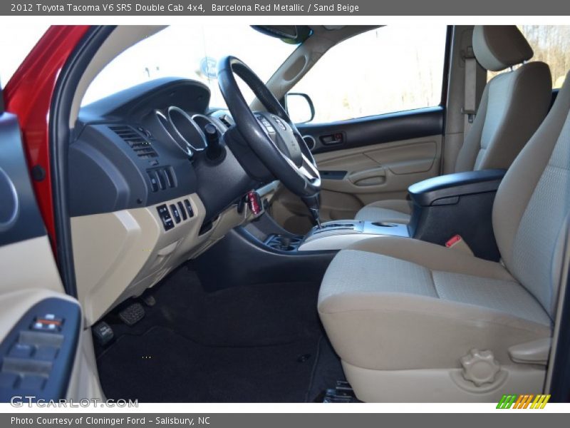 Front Seat of 2012 Tacoma V6 SR5 Double Cab 4x4