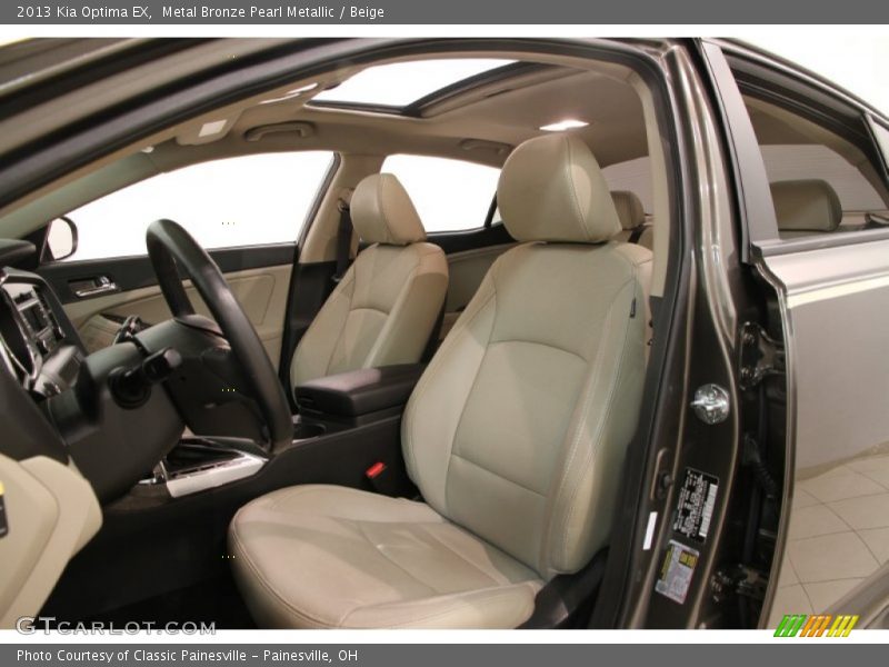 Front Seat of 2013 Optima EX