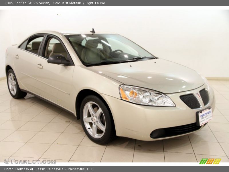 Gold Mist Metallic / Light Taupe 2009 Pontiac G6 V6 Sedan