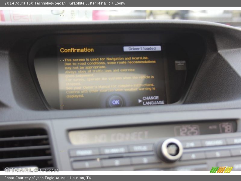 Graphite Luster Metallic / Ebony 2014 Acura TSX Technology Sedan