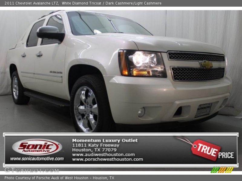 White Diamond Tricoat / Dark Cashmere/Light Cashmere 2011 Chevrolet Avalanche LTZ