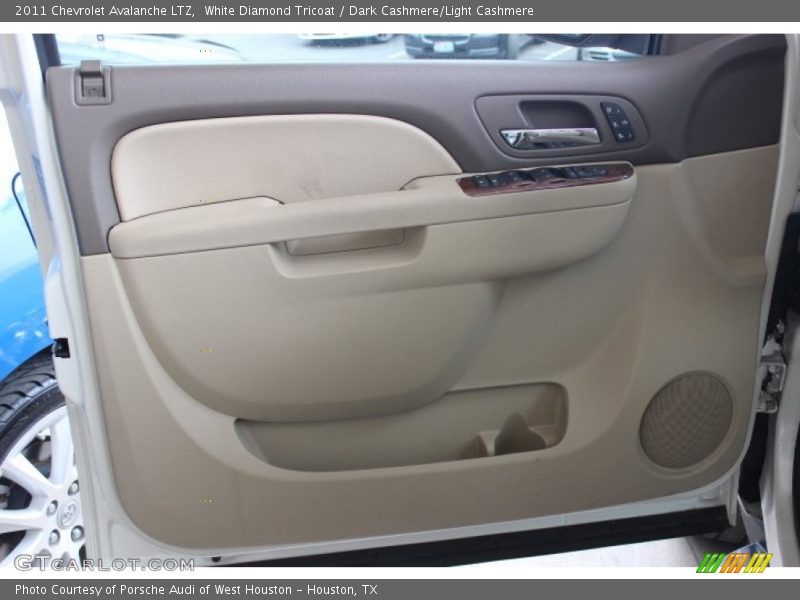 White Diamond Tricoat / Dark Cashmere/Light Cashmere 2011 Chevrolet Avalanche LTZ