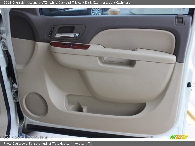 White Diamond Tricoat / Dark Cashmere/Light Cashmere 2011 Chevrolet Avalanche LTZ