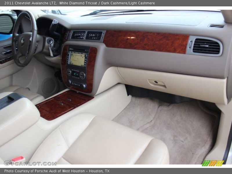 White Diamond Tricoat / Dark Cashmere/Light Cashmere 2011 Chevrolet Avalanche LTZ