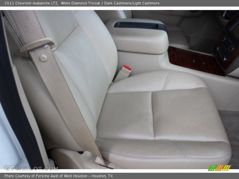 White Diamond Tricoat / Dark Cashmere/Light Cashmere 2011 Chevrolet Avalanche LTZ