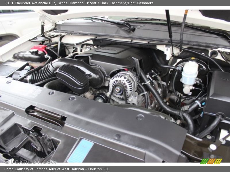 White Diamond Tricoat / Dark Cashmere/Light Cashmere 2011 Chevrolet Avalanche LTZ