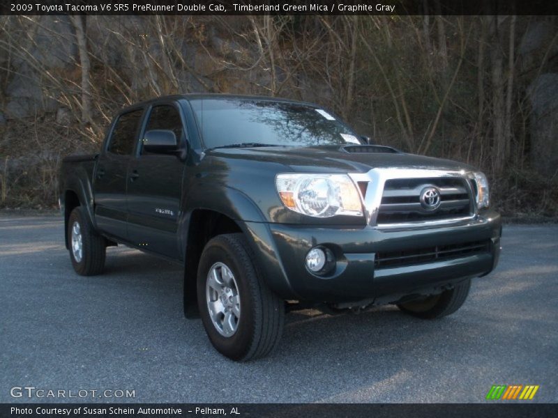Timberland Green Mica / Graphite Gray 2009 Toyota Tacoma V6 SR5 PreRunner Double Cab