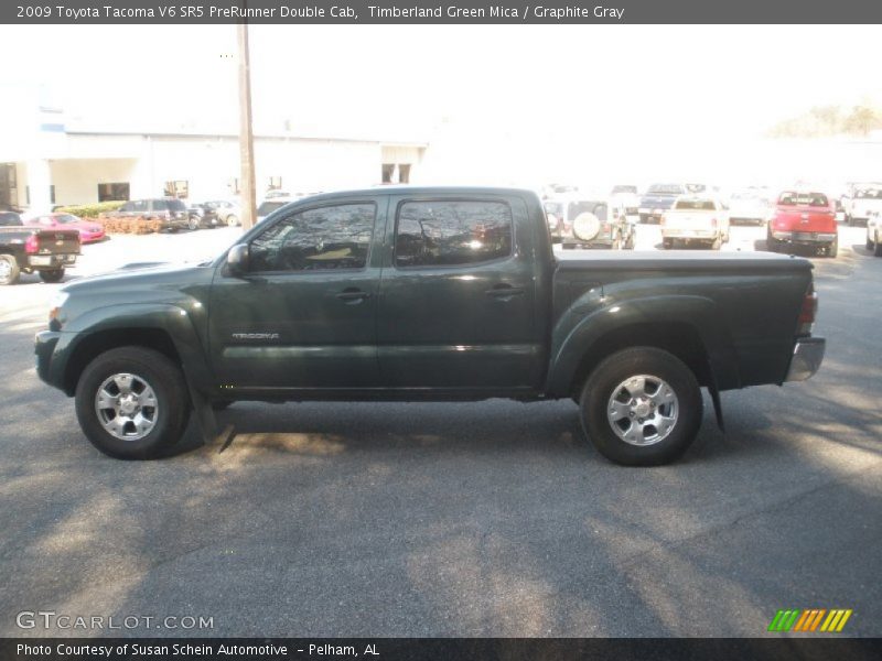 Timberland Green Mica / Graphite Gray 2009 Toyota Tacoma V6 SR5 PreRunner Double Cab